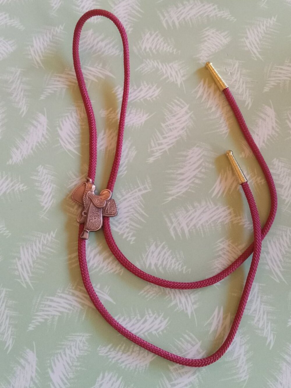 Vintage saddle bolo tie western country